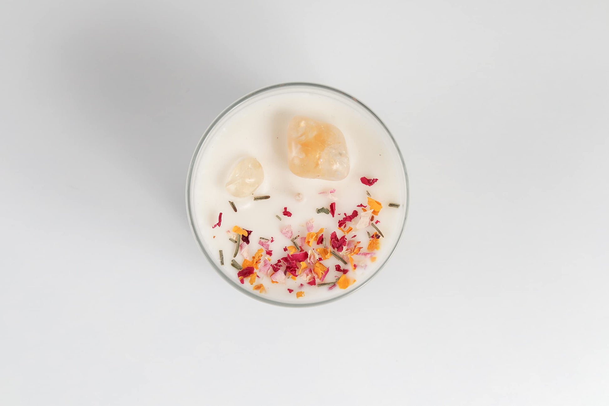 Fuwu, velas aromaticas relajantes de cera de soya con cuarzos naturales, velas decorativas hechas a mano con hierbas de olor, aromatizantes para hogar, velas aromaticas (Frutos rojos con sandía)