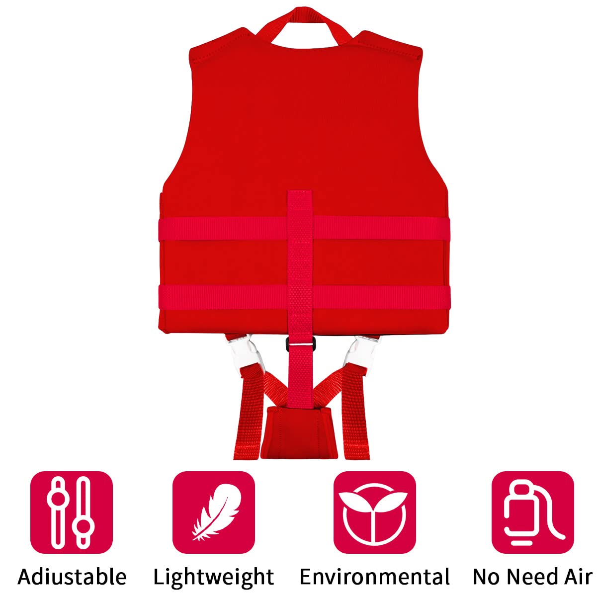 Boglia - Chaleco de natación para niños y niñas, traje de baño flotante con correa de seguridad ajustable para niños de 2 a 9 años/22 a 50 libras