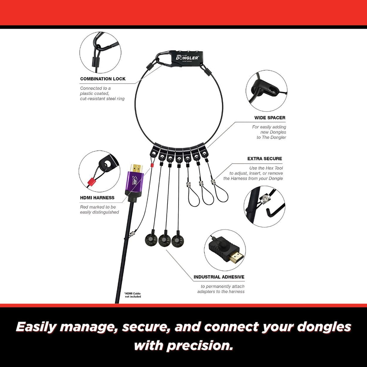 Soporte Universal de Dongle Dongler Anillo Adaptador