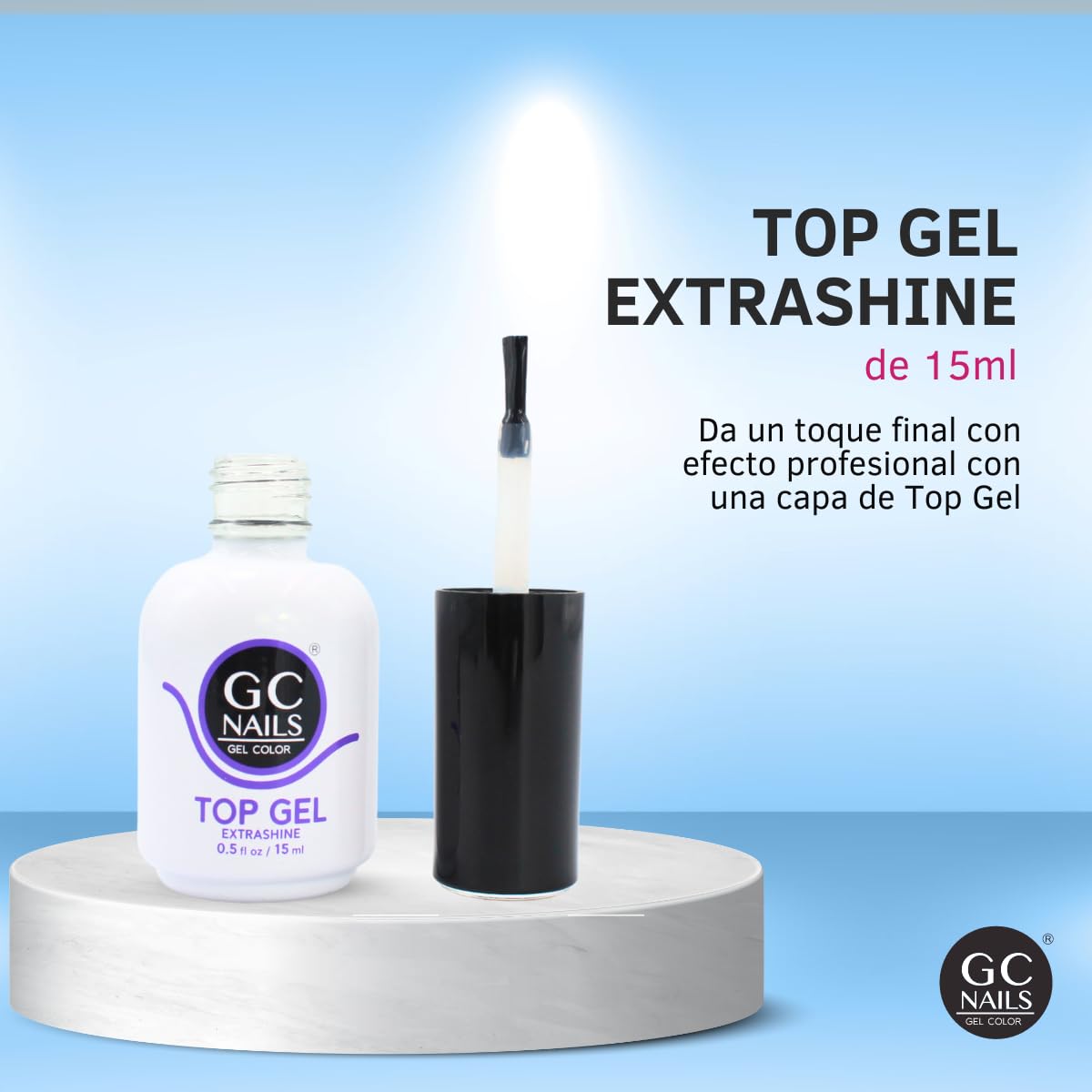 Gc Nails Gel Nails Set de Esmaltes para Aplicación Completa Base + Top Gel Novamore + Bond 1 Deshidratador + Bond 2 Adherente para Uñas Acrílicas o Gelish (4 piezas)