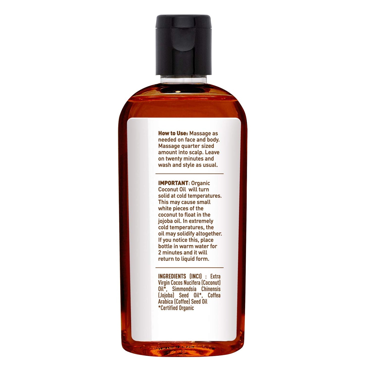 Desert Essence - Aceite Orgánico de Coco, Jojoba y Café Puro Para Cara y Cabello 118ml