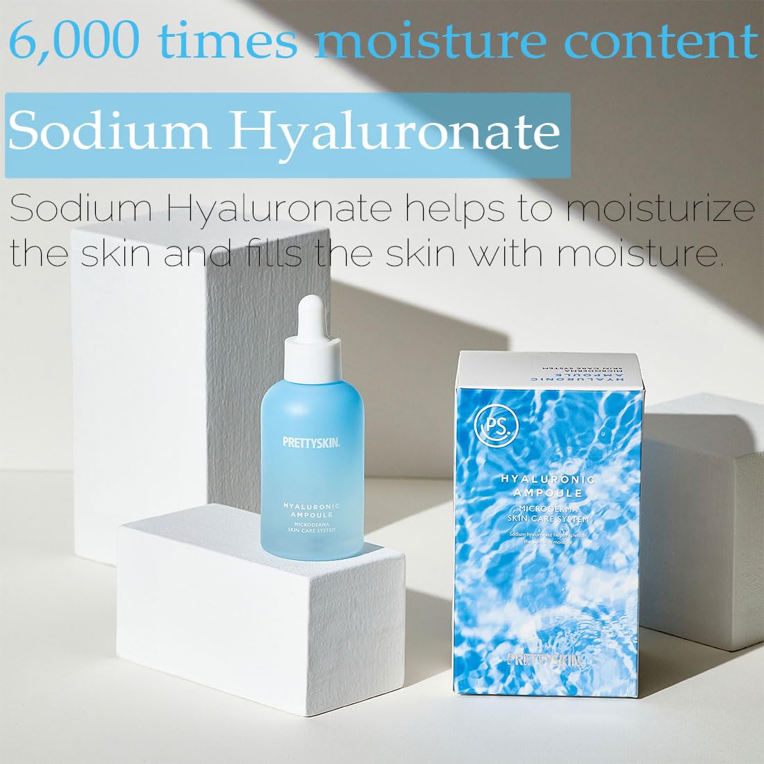 Ampolla de Ácido Hialurónico Prettyskin Hidratante para la Textura de la Piel