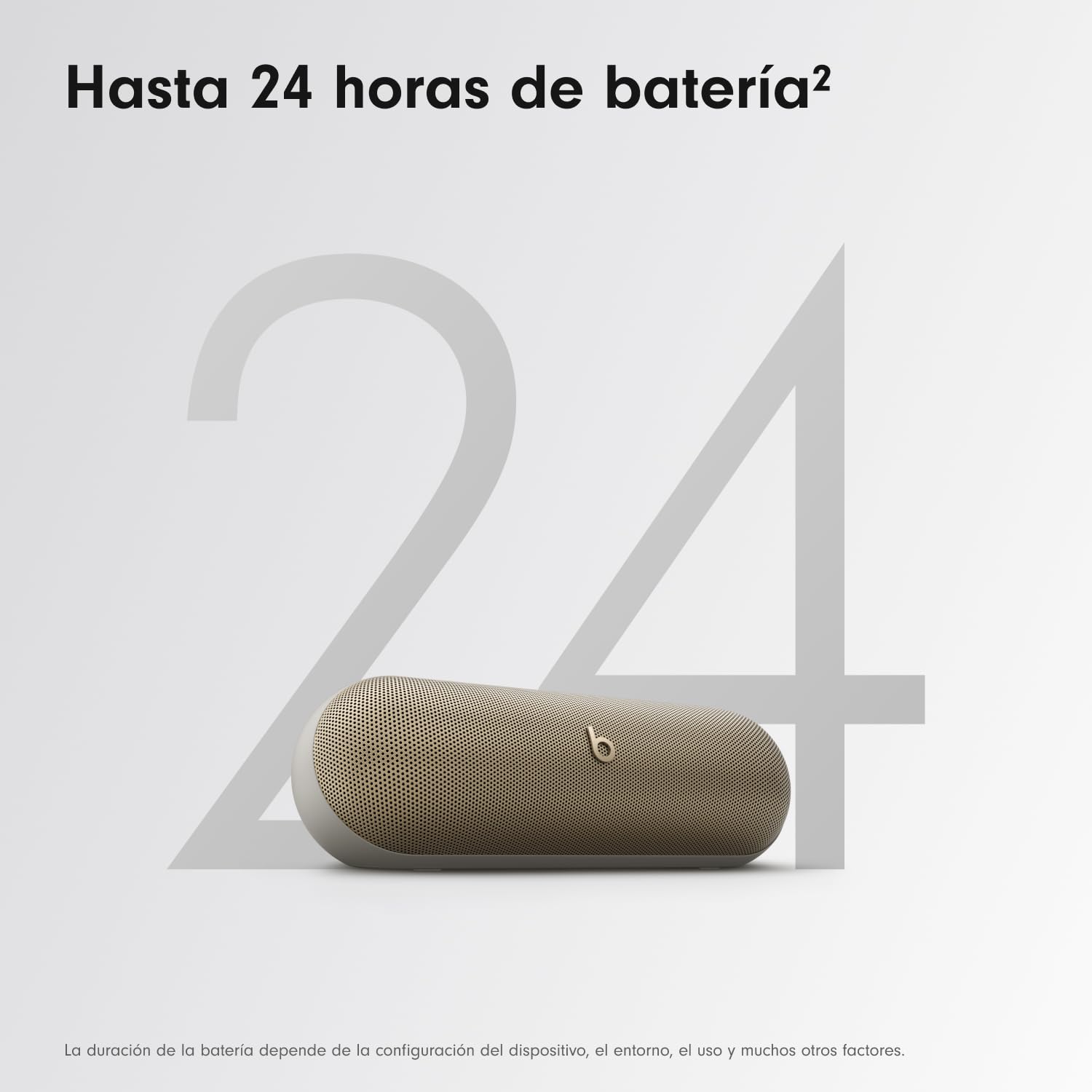 Beats Pill (Última versión)– Altavoz Bluetooth portátil, hasta 24 Horas de batería, Resistente al Agua, Compatible con Apple y Android, Sonido Potente para el hogar, Exteriores y Viajes– Champán
