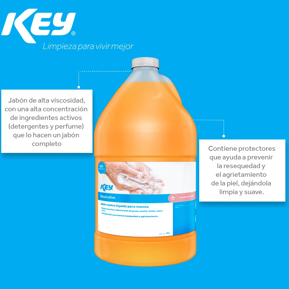 Key Jabon Manos Neutrolim 4l