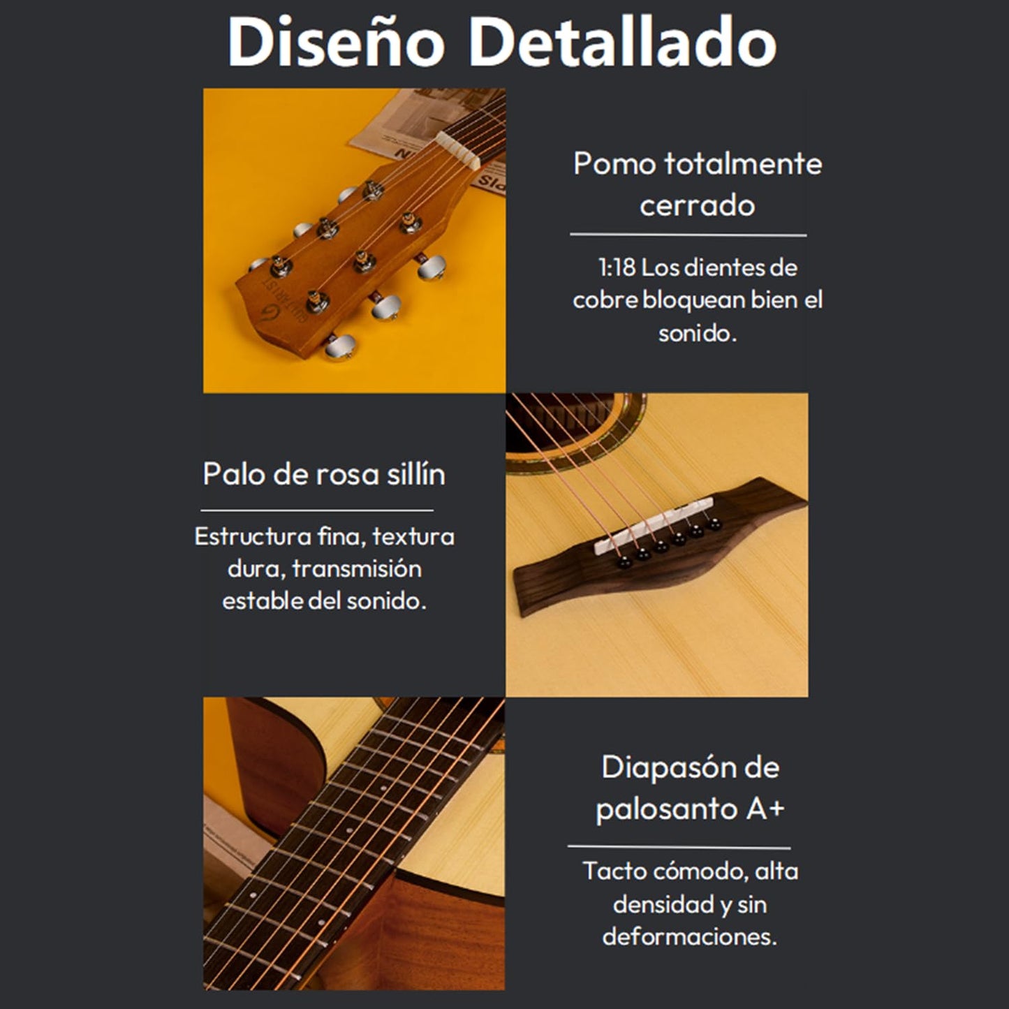 NOVAKA Guitarra Acústica, Guitarra Electroacústica de 38 Pulgadas, Transmisión de Sonido Natural, Moderno, para Principiantes, Niños y Adultos (Sunset Red)