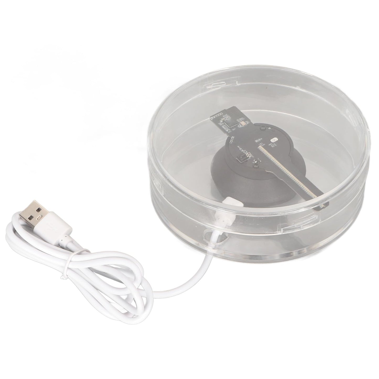 Proyector Holográfico 3D LED con Altavoz y Tarjeta de Memoria 4GB Ventilador Holográfico para Tiendas