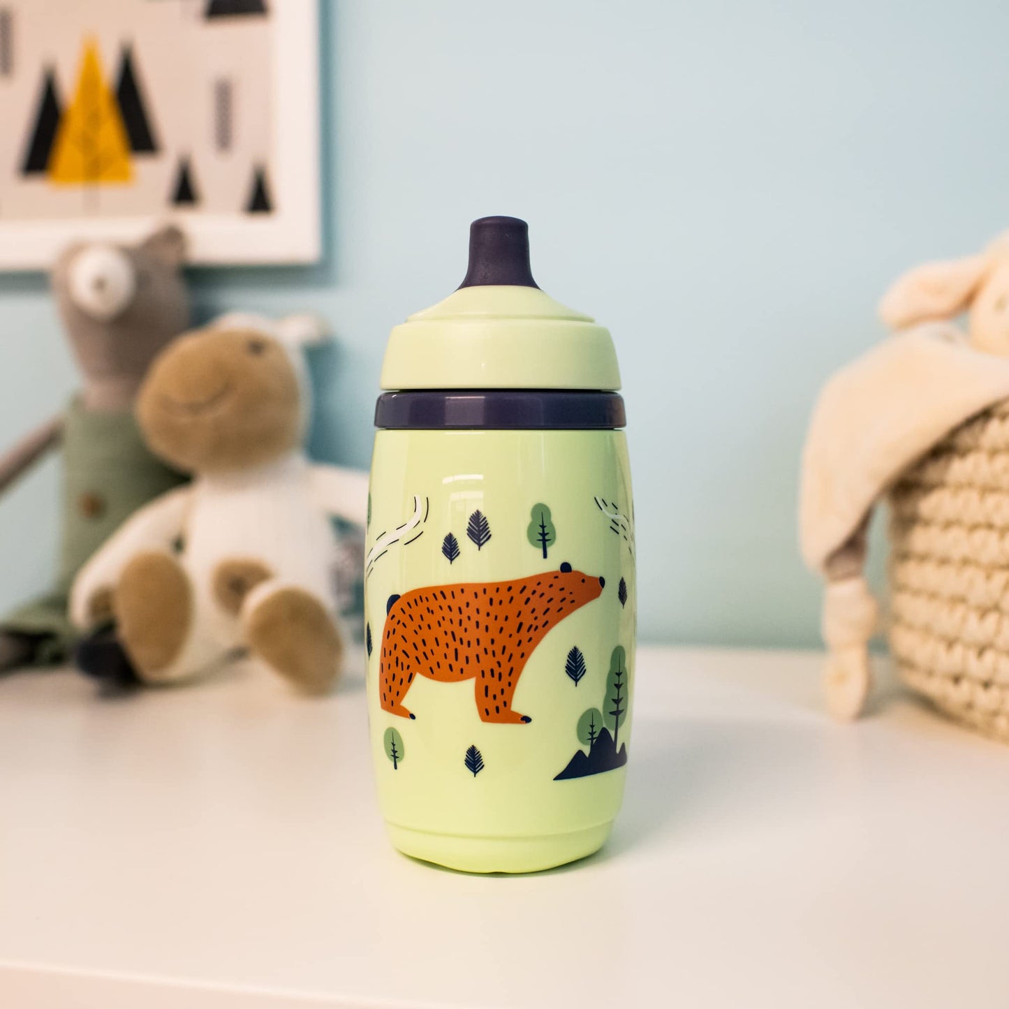 Tommee Tippee Superstar Insulated Sportee Toddler Water Bottle, INTELLIVALVE 100% Leak-Proof & Shake-Proof | Antimicrobial Technology (9oz, 12+ Months, 1 Count), Green