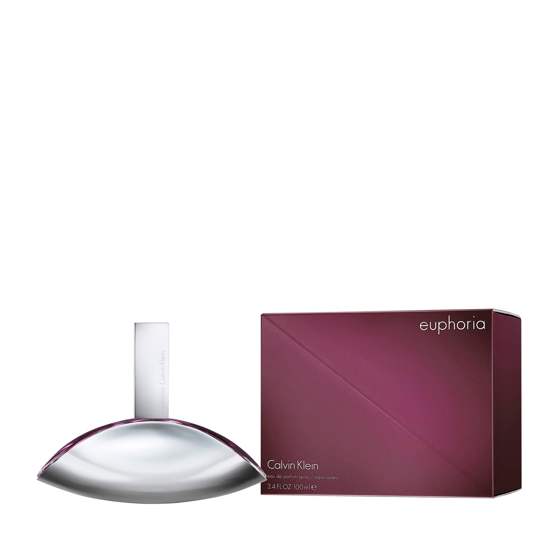 CALVIN KLEIN - Euphoria Eau de Parfum Mujer 100 ml, Fragancia Oriental Floral, Notas de Granada y Orquídea Negra, Perfume Sensual y Sofisticado, Aroma Intenso y Duradero, Colonia Original