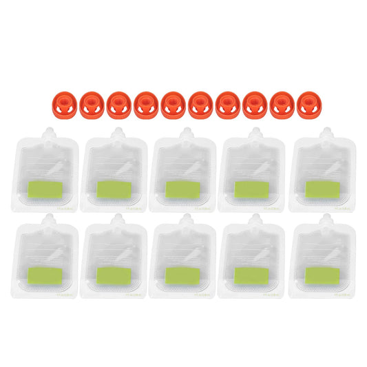 10 Bolsas Reutilizables para Alimentos para Bebés, Bolsas de Plástico Seguras para Almacenamiento de Alimentos para Bebés, Bolsa para Apretar Rellenable Apta para Congelador