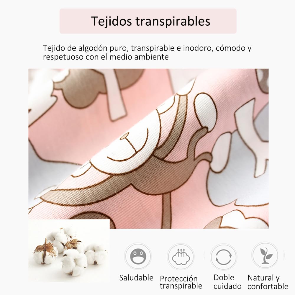LEIDSANY ropa impermeable y fácil de limpiar (Algodón, rosa)