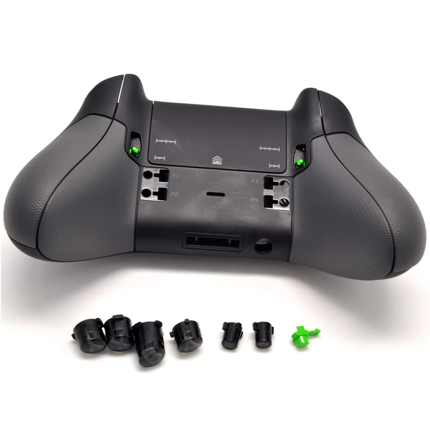 Deal4GO Kit de carcasa completa con LB RB Bumper Grips Cover Botones Pulgares Reemplazo para Xbox One Elite Controller 1 GEN