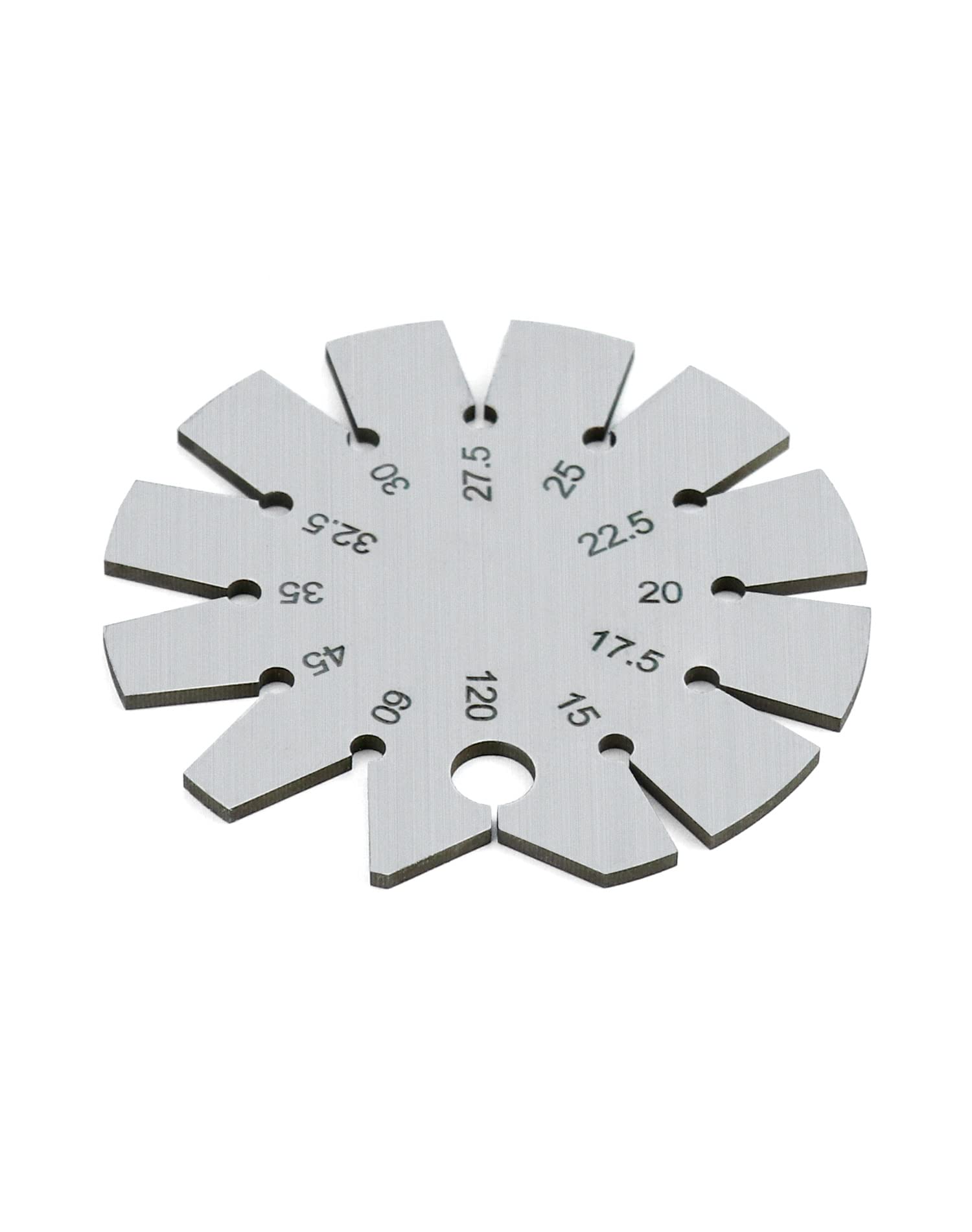 Calibre Biselado QWORK Acero Inoxidable Redondo para Medir Ángulos de Cuchillo