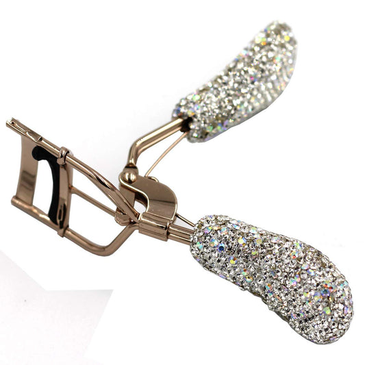 Bestbling Bling Bling - Rizador de pestañas de maquillaje con almohadillas de presión de silicona y resorte cargado para no pellizcar ni tirar (plata)