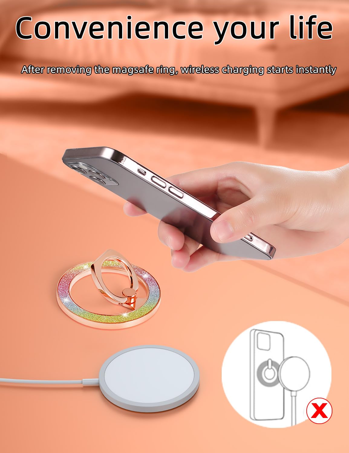 Soporte Magnético Mindsky Fashoin Anillo para Teléfono iPhone/Android