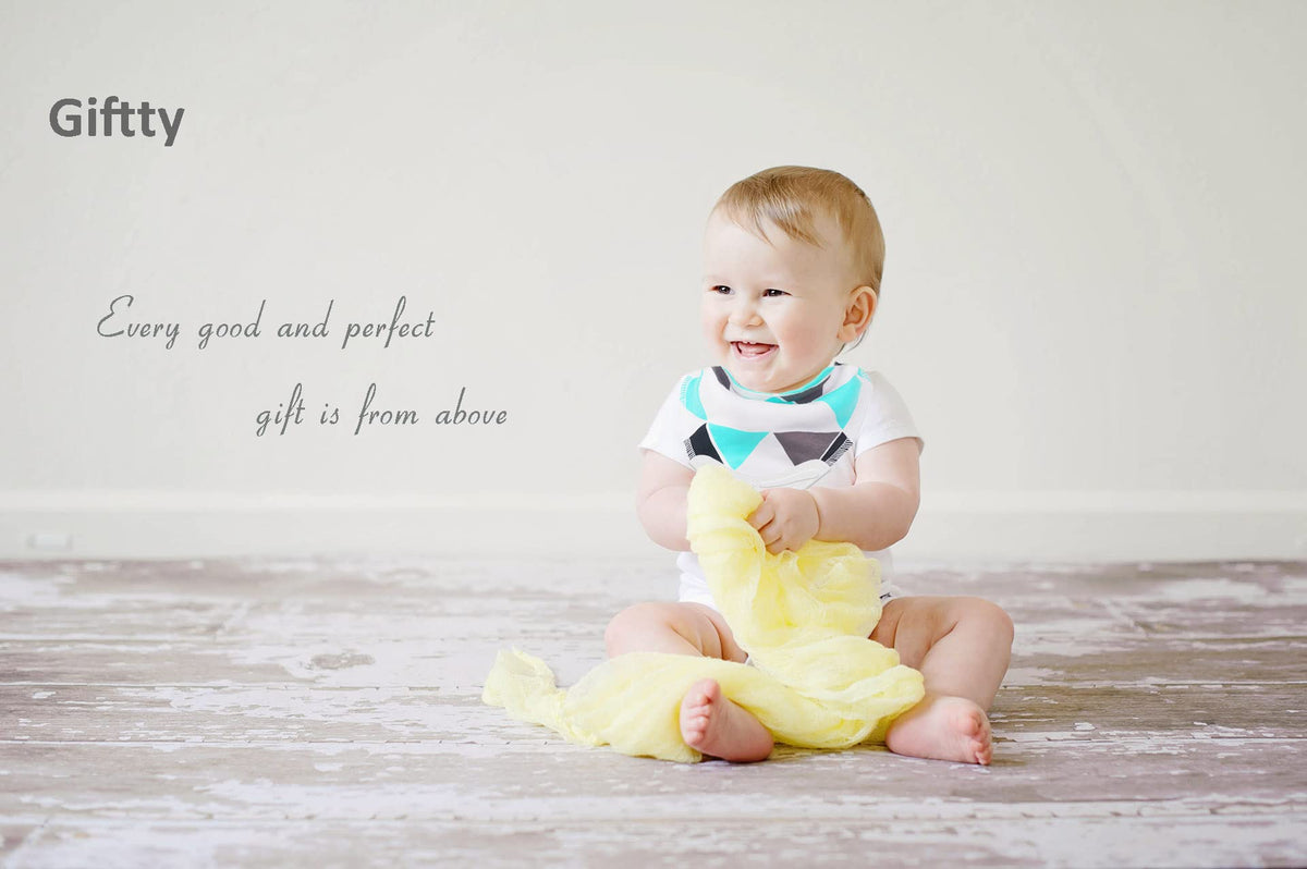 Baberos de dentición para bebé Bandana Drool con silicona sin BPA para niños y niñas, bebés y niños por Giftty (5 unidades), Multioloured, One Size fit from 3-48 months