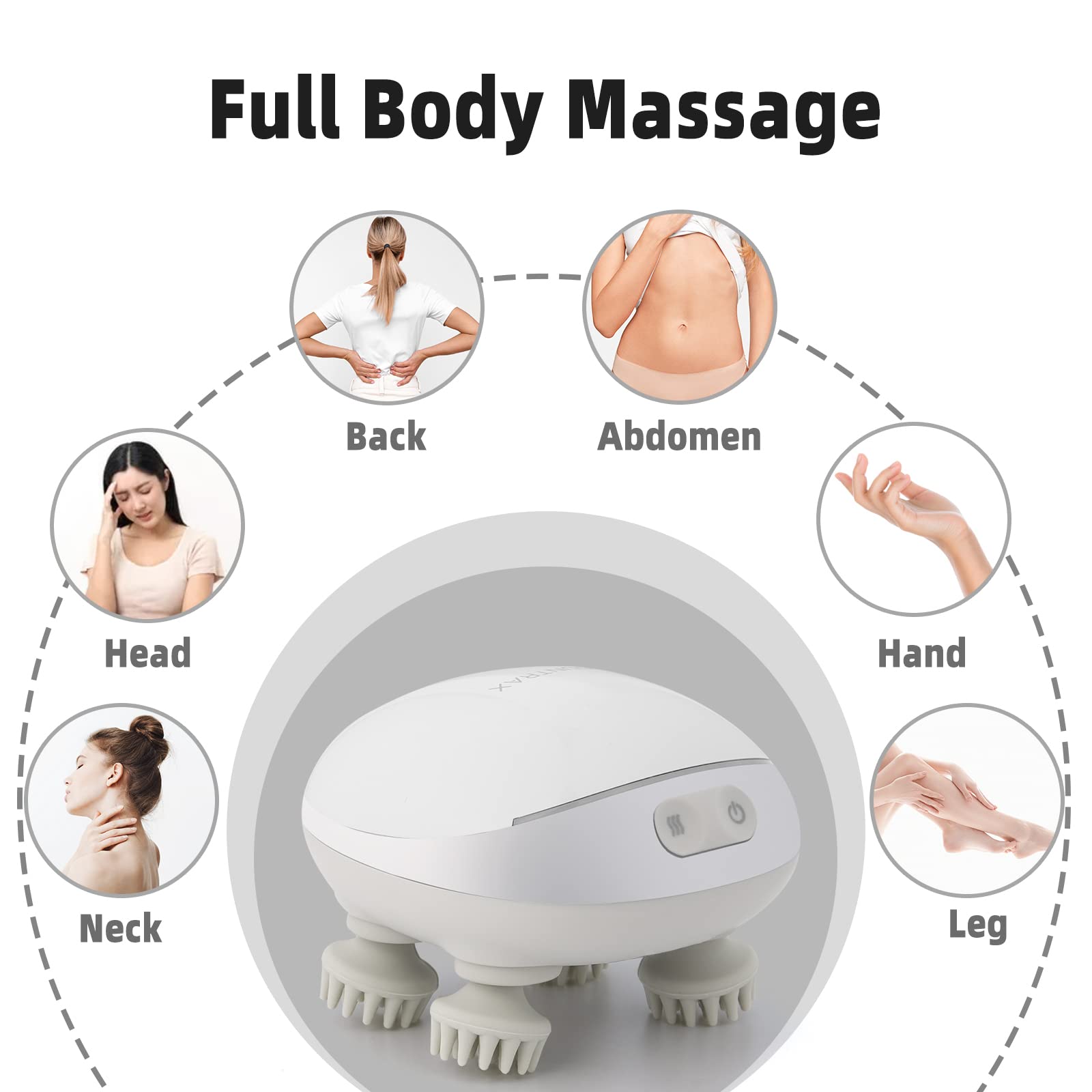 Masajeador Eléctrico Mountrax Rojo para Crecimiento del Cabello y Relajación Muscular