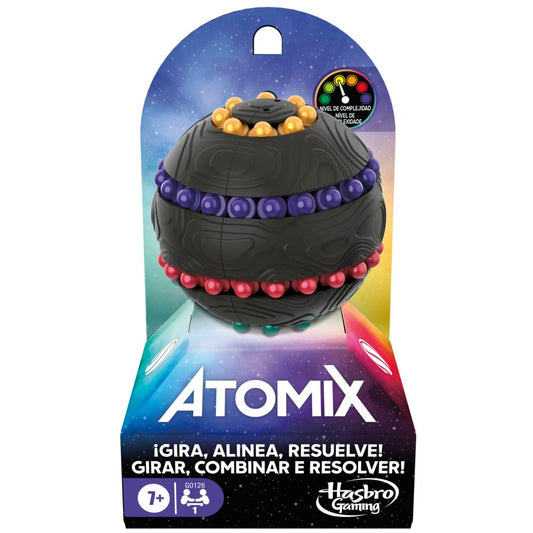 Hasbro Gaming Juego de Mesa Atomix, Esfera Rompecabezas para 1 Jugador, Juguete antiestrés, A Partir de 7 años
