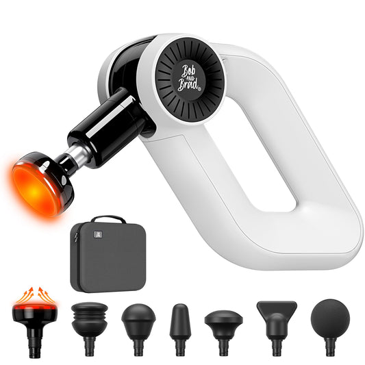 BOB AND BRAD Pistola De Masaje D6 Pro Plus Con Calor, Percusión De Tejido Profundo Con Amplitud De 16 Mm, Masajeador Muscular Profesional Para Deportistas, Masajeador De Mano Eléctrico Silencioso, Com