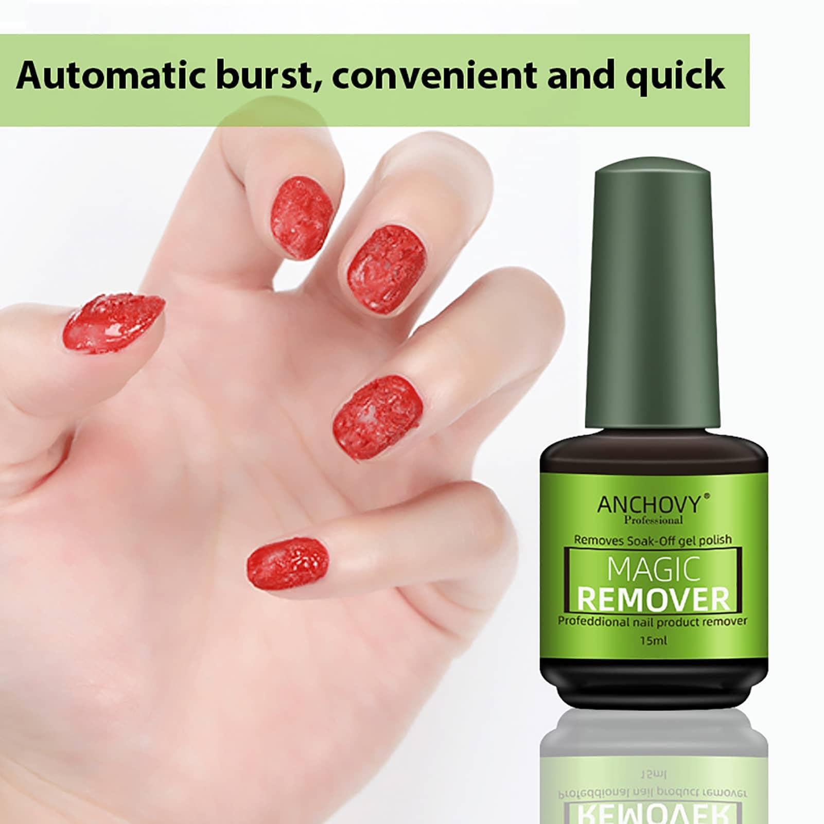 Removedor ANCHOVI De Gelish Para Uñas 15ml - Quita Esmalte De Gel Mágico Sin Dañar
