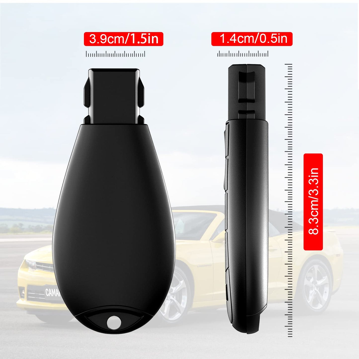 Llavero de 5 botones para Chrysler 300 2008-2014 para Dodge Challenger Durango Magnum para Jeep Grand Cherokee Keyless Entry Remote fob FCCID: M3N5WY783X 56046639AC 56046639AD 56046639AE-433Mhz