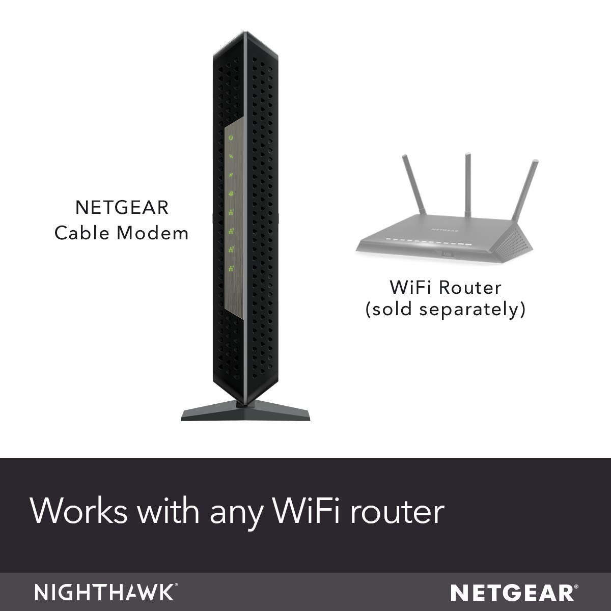 Netgear Nighthawk MultiGig Speed Cable Modem Docsis 3.1 para Xfinity de Comcast, Spectrum y Cox (CM1200-100NAS)