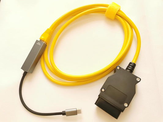 Cable ENET OBD2 1 Gbps BMW 2 m Adaptador USB Tipo C alta velocidad Ethernet