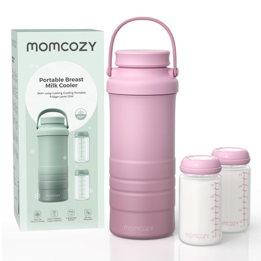 Enfriador Portátil Momcozy Blanco de Alta Capacidad para Leche Materna con Enfriamiento 360° por 24 Horas para Exteriores