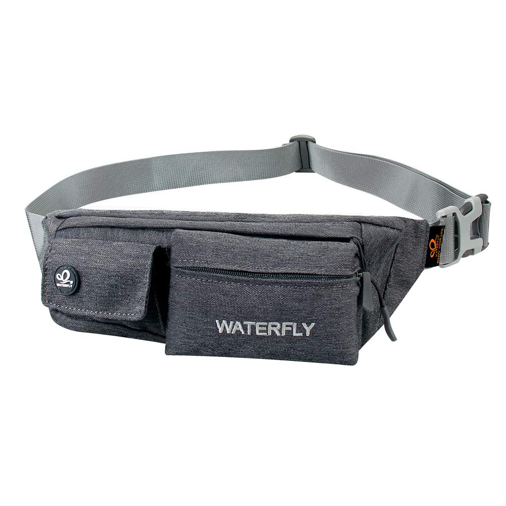 Riñonera WATERFLY Gris Oscuro Pequeña para Mujer y Hombre