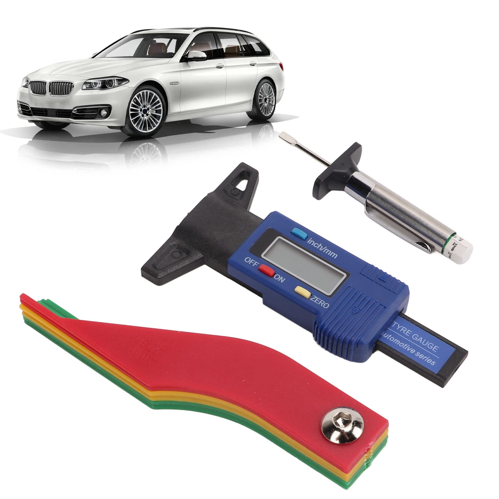 Medidor de Profundidad de Banda de Rodadura Digital Portátil para Freno de Camión y Coche