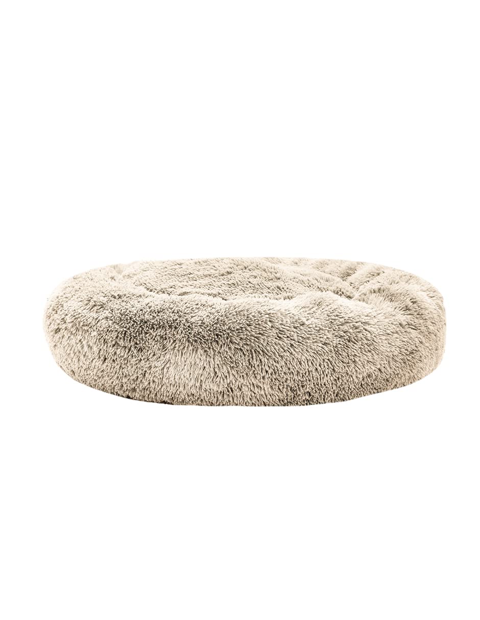 Cama para Perros PET TO BED Beige Antiestrés Redonda Esponjosa Large