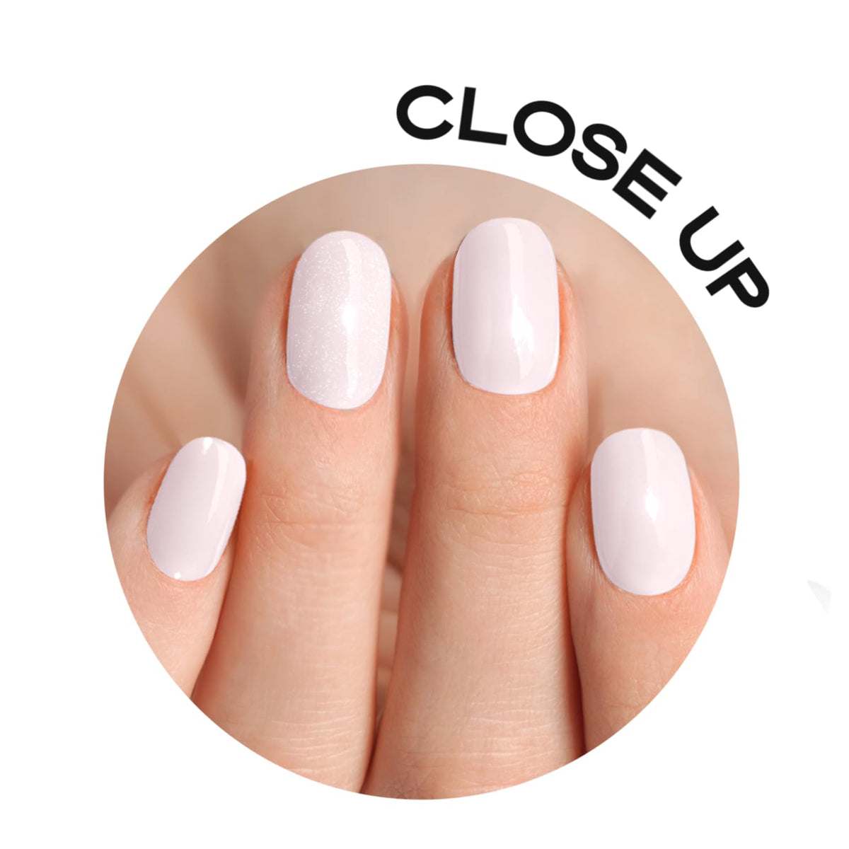 Tiras de Uñas Adora Couture Rosa Claro Brillante Nude Blanco Lechoso para Mujer