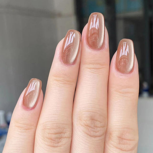 Uñas Postizas de Cortas Largas de Francesa, Adhesivas Uñas Press on Nails de Cobertura Completa, Falsas Decoradas Acrílico Natural para Mujeres y(C)