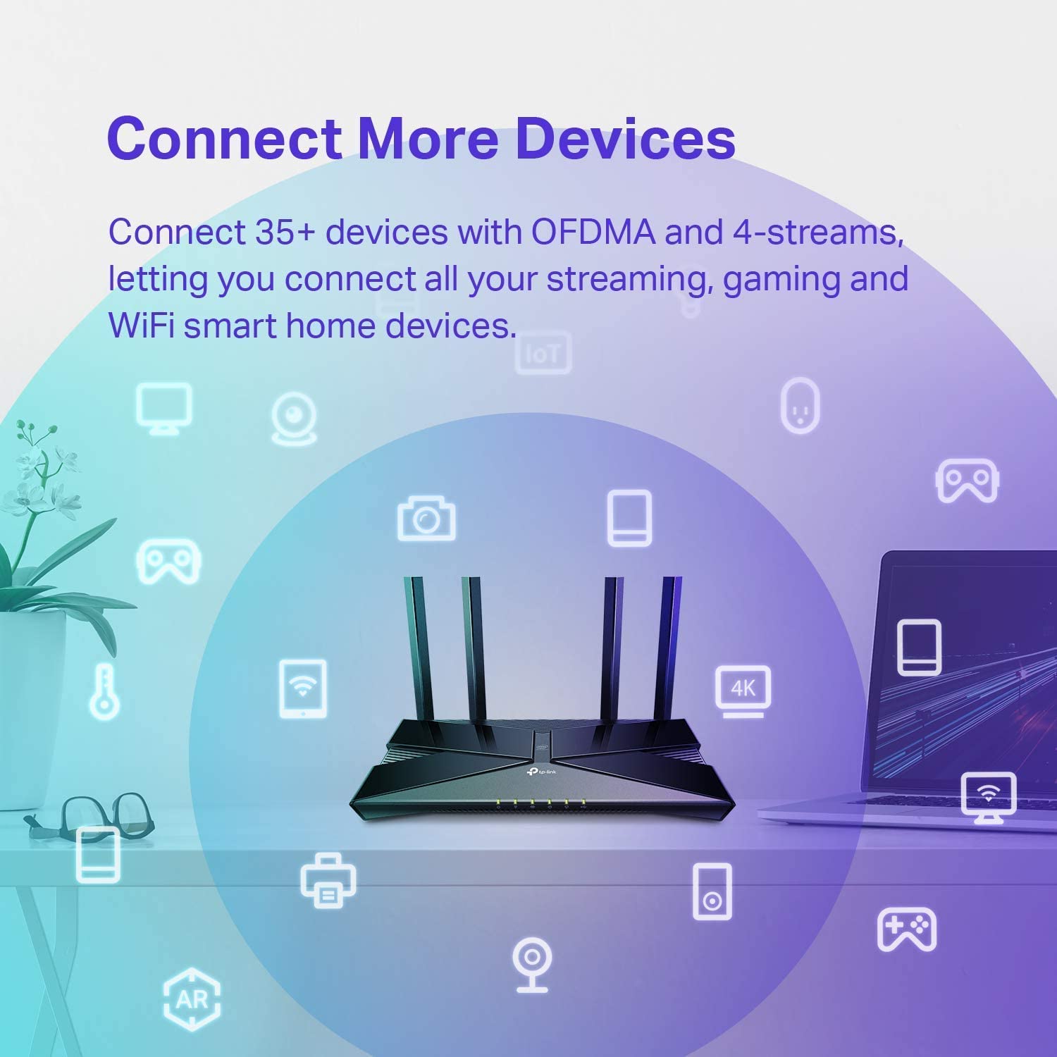 Router Inteligente TP-Link Archer AX20 Blanco Doble Banda Wi-Fi 6 Reacondicionado