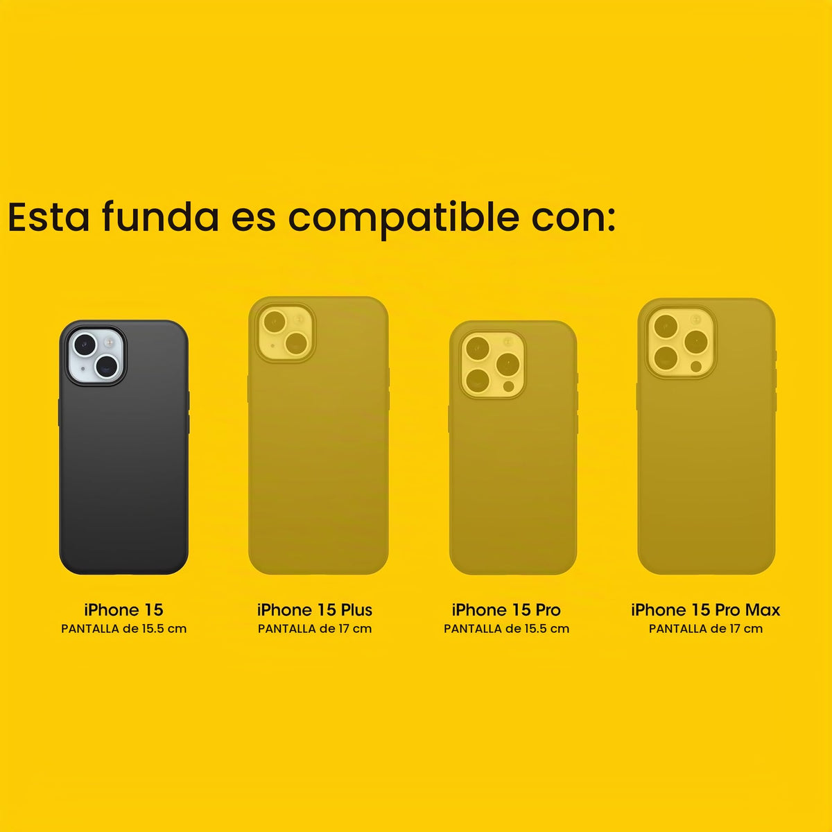 Funda OtterBox iPhone 15, 14 y 13 Gris CAMO OtterGrip Symmetry con Agarre Integrado y Compatibilidad MagSafe para Protección Cámara
