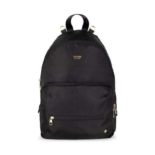 Mochila para Pañales JuJuBe Negra con Cambiador y Organizador de Gran Capacidad para Mujer