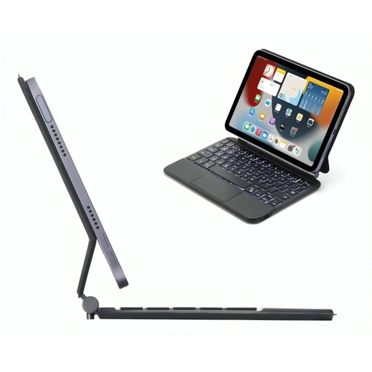Funda Teclado Mágico MR. GADGETS Negro con Ñ y Trackpad Multitáctil para iPad Mini 6th/7th