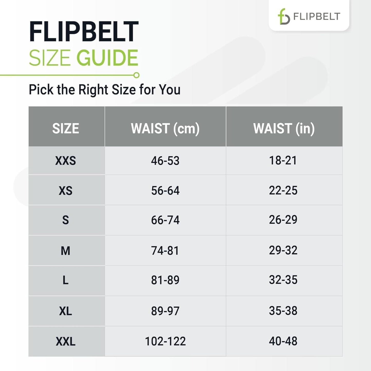 Cinturón Clásico FlipBelt Carbono XXL para Correr y Llevar Teléfono y Accesorios para Mujer y Hombre