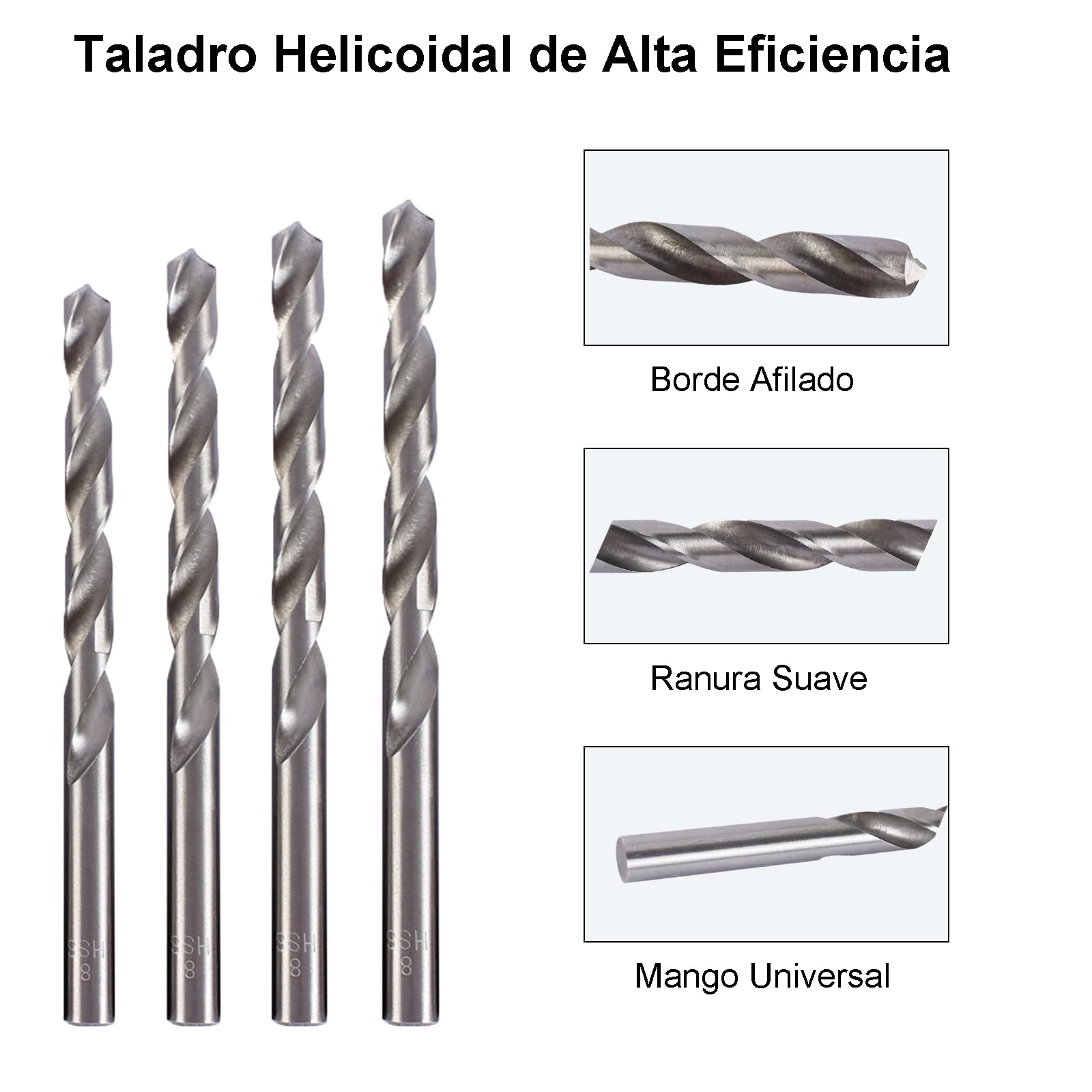 Brocas para Metal, Juego de Brocas de Alta Velocidad de 25 PCS, Extremadamente Resistentes al Calor para Taladrar Agujeros en Metal Duro, Acero Plástico, Hierro Fundido