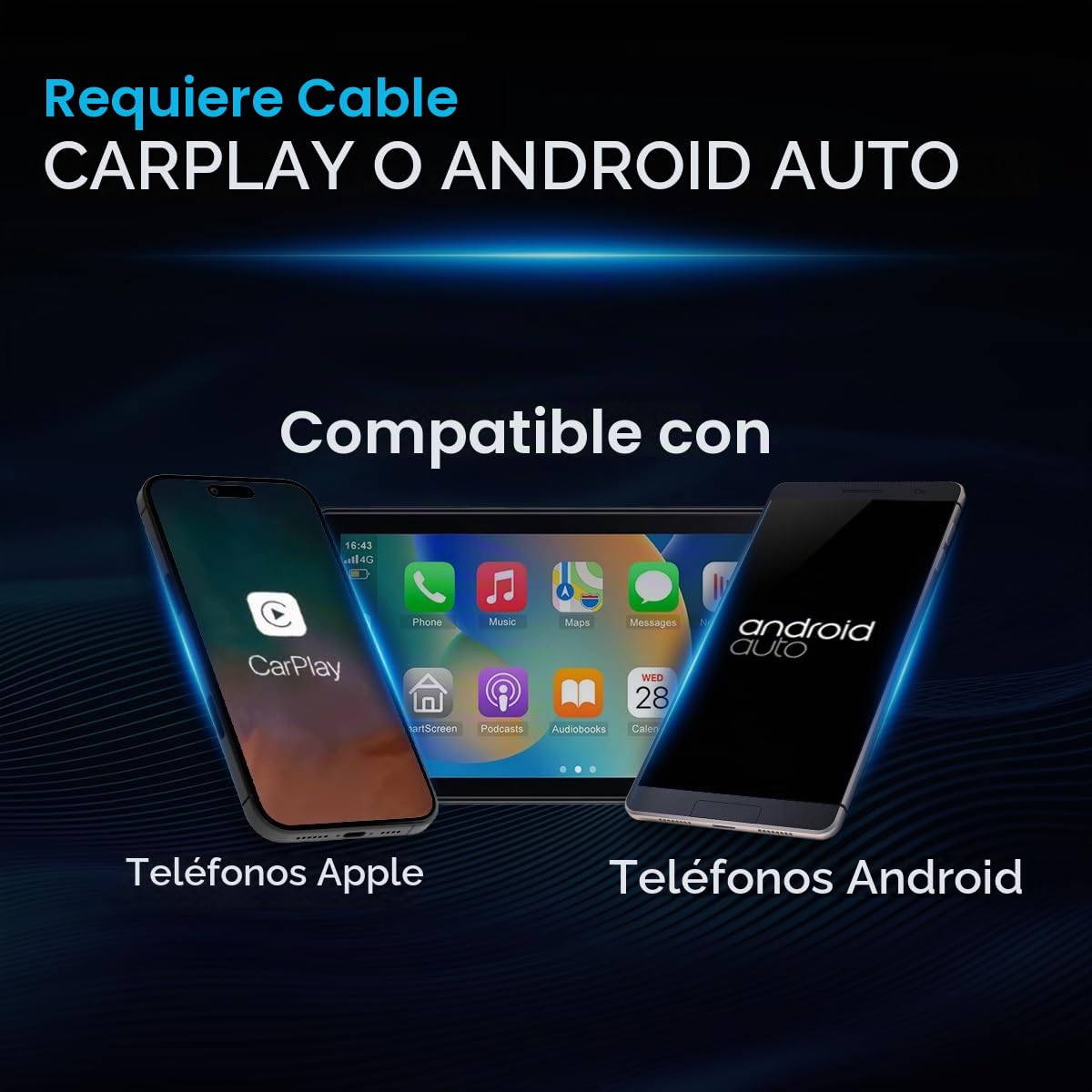 Adaptador Inalámbrico Carplay Autosky para iPhone Conexión Multiusuario Sin Latencia