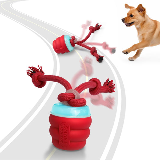 Giociv - Juguetes interactivos para perros con activación por movimiento, juguete para perros chirriantes, bola de malvada para entrenamiento diario (nuevo)