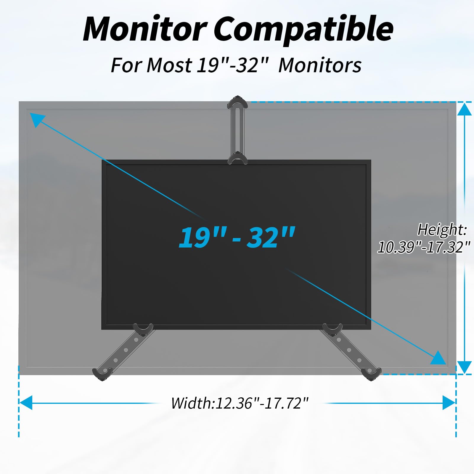 Kit Adaptador de Montaje VESA MOUNTUP Universal para Monitores de 19 a 32 Pulgadas sin VESA