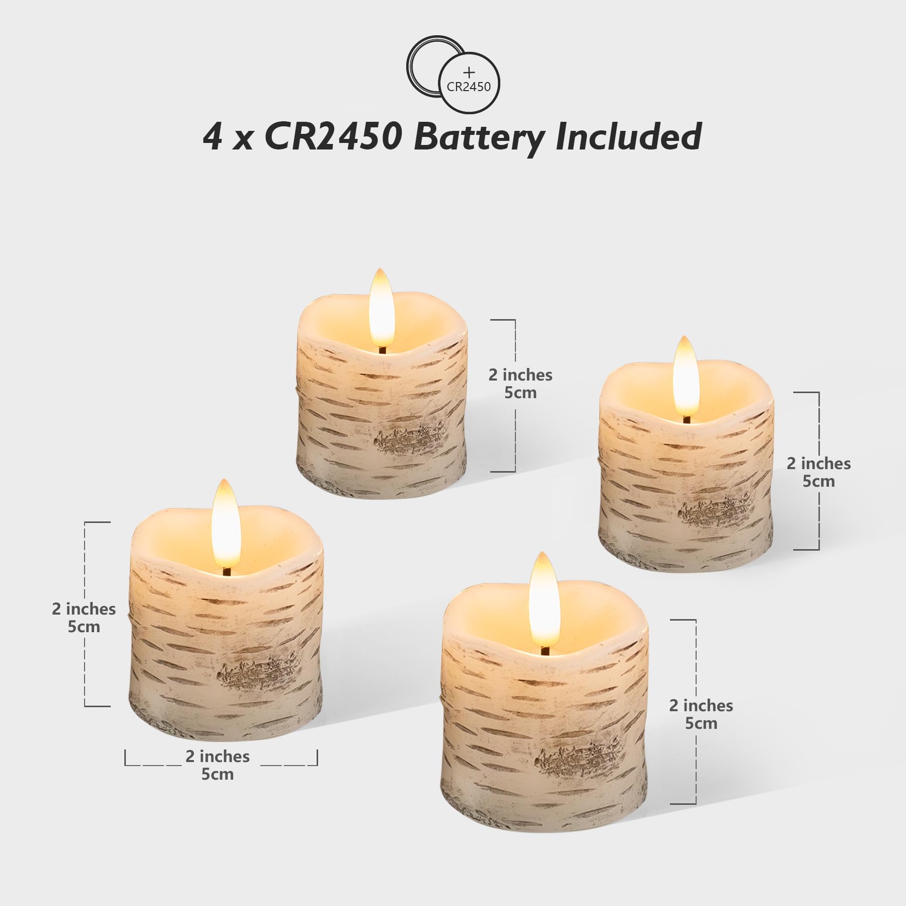 Velas Votivas Rhytsing Abedul con Temporizador cera Real