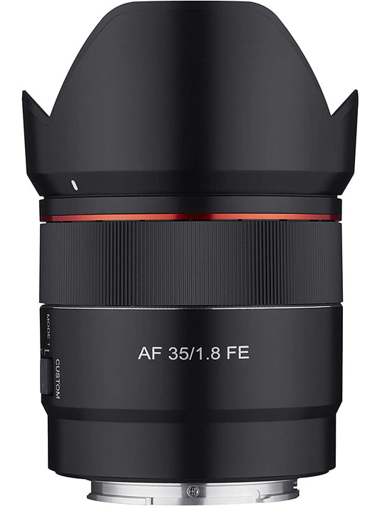 Samyang Lente Gran Angular de Marco Completo Compacto F1.8 de 35 mm para Sony E Mount, Negro (SYIO3518-E)
