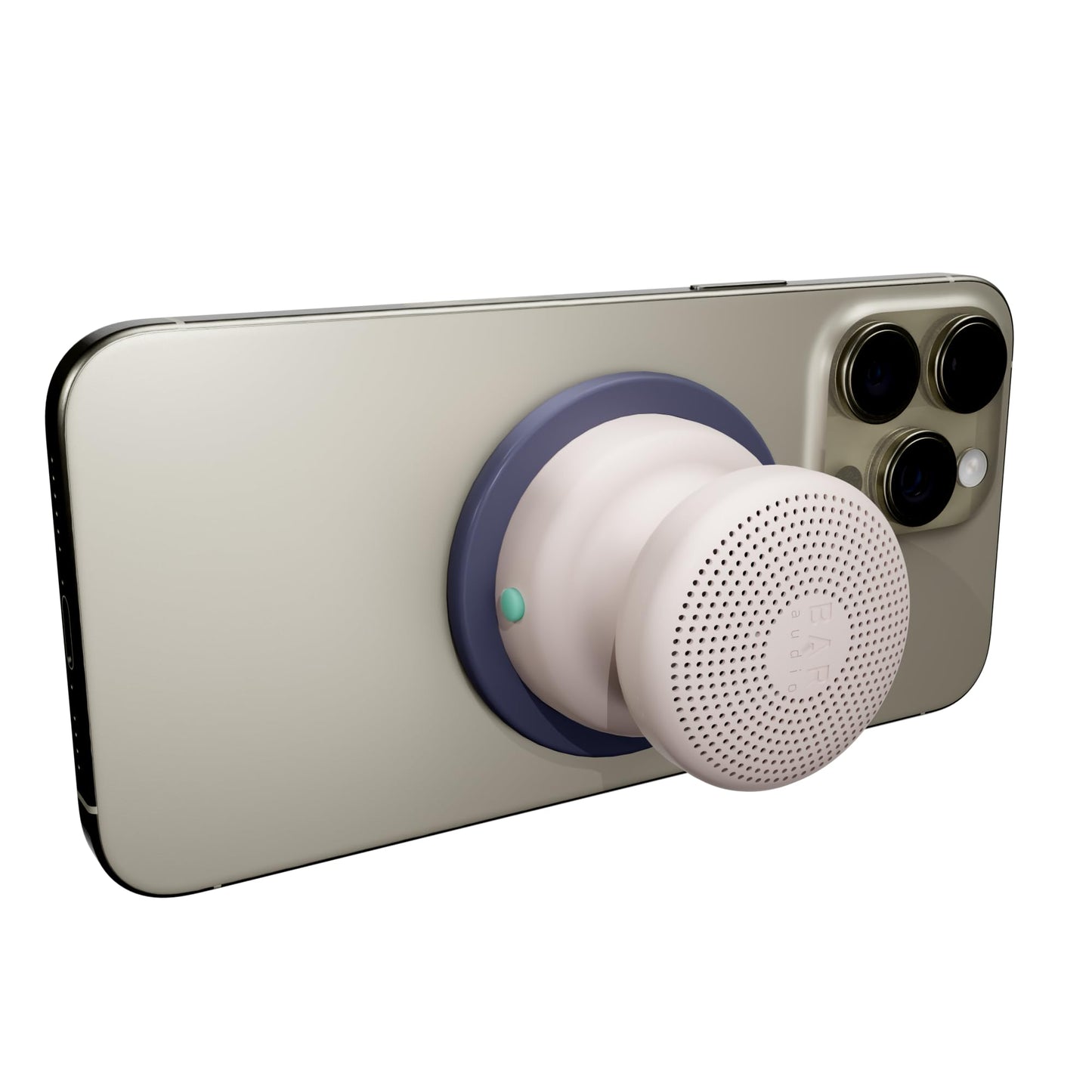 Cellhelmet Bar Audio Mini Mag Altavoz inalámbrico magnético compacto con audio potente, resistencia al agua IPX5, duración de batería de 6 horas y montaje compatible con MagSafe en color caqui