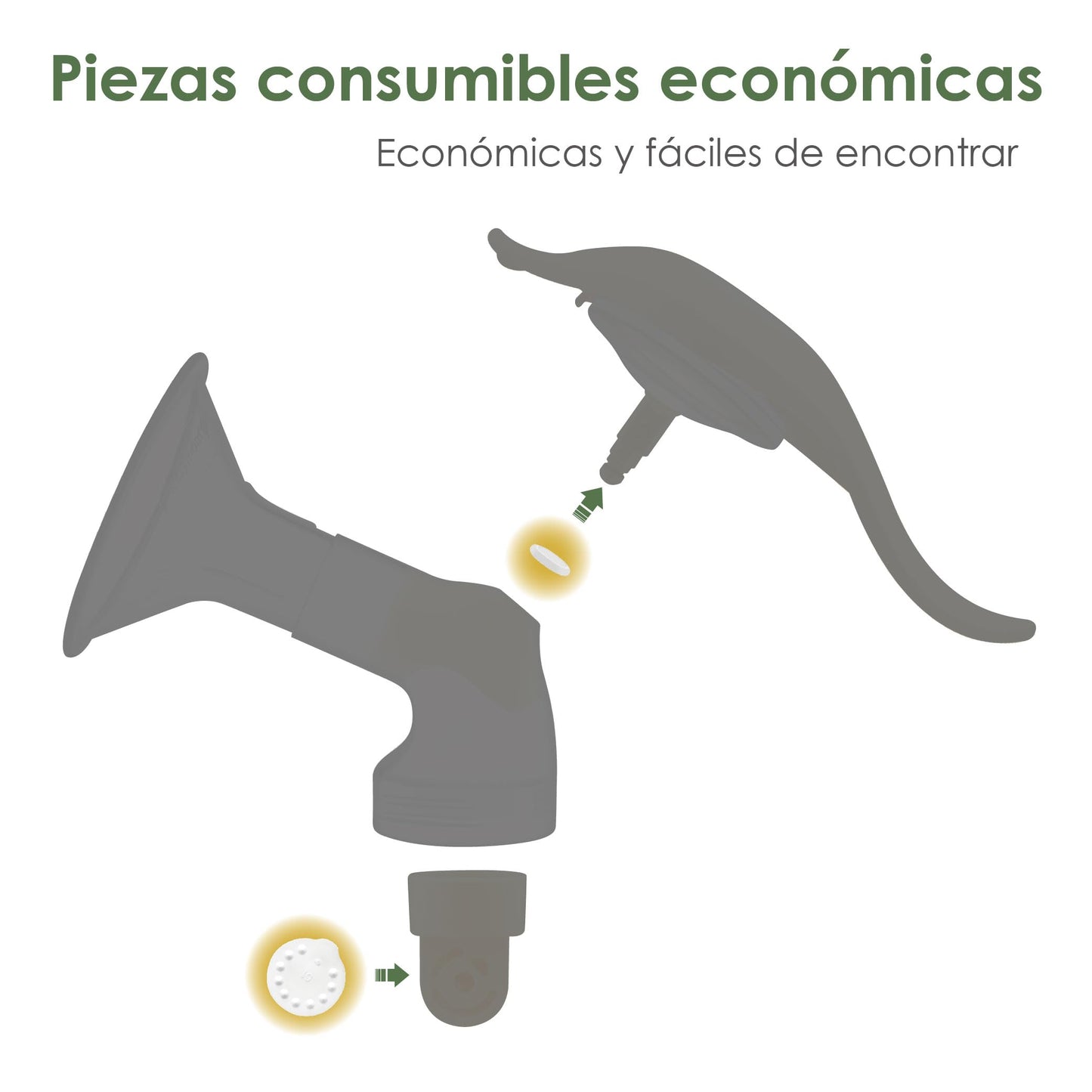 Maymom 8 juntas tóricas (O-rings) y 4 membranas compatibles con extractor manual Medela Harmony