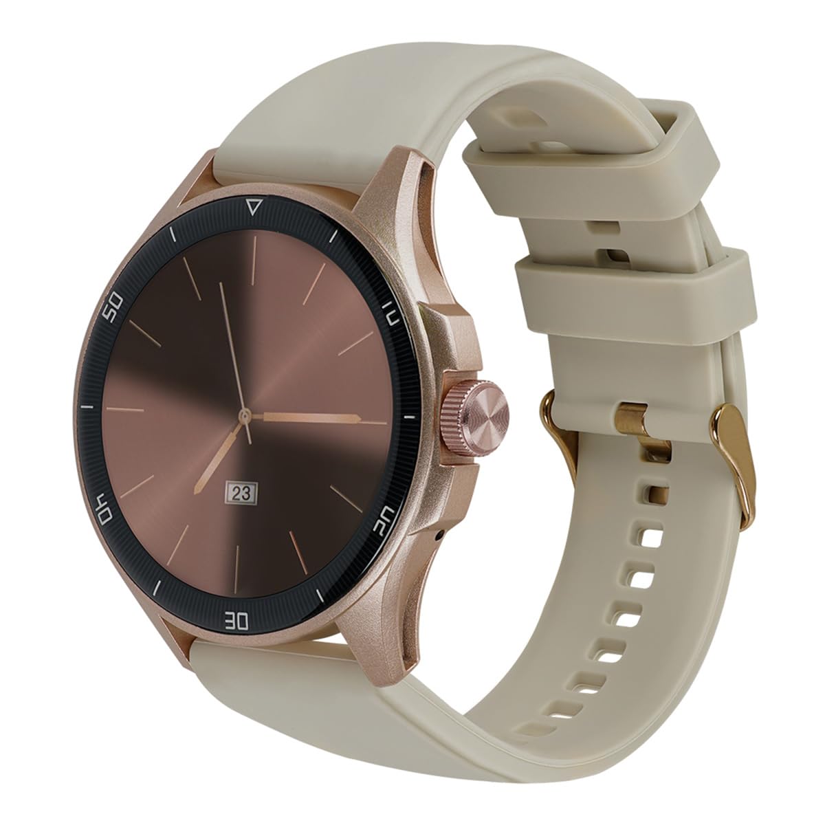 Smartwatch STF Kronos Beige Pantalla AMOLED 1.4 Pulgadas