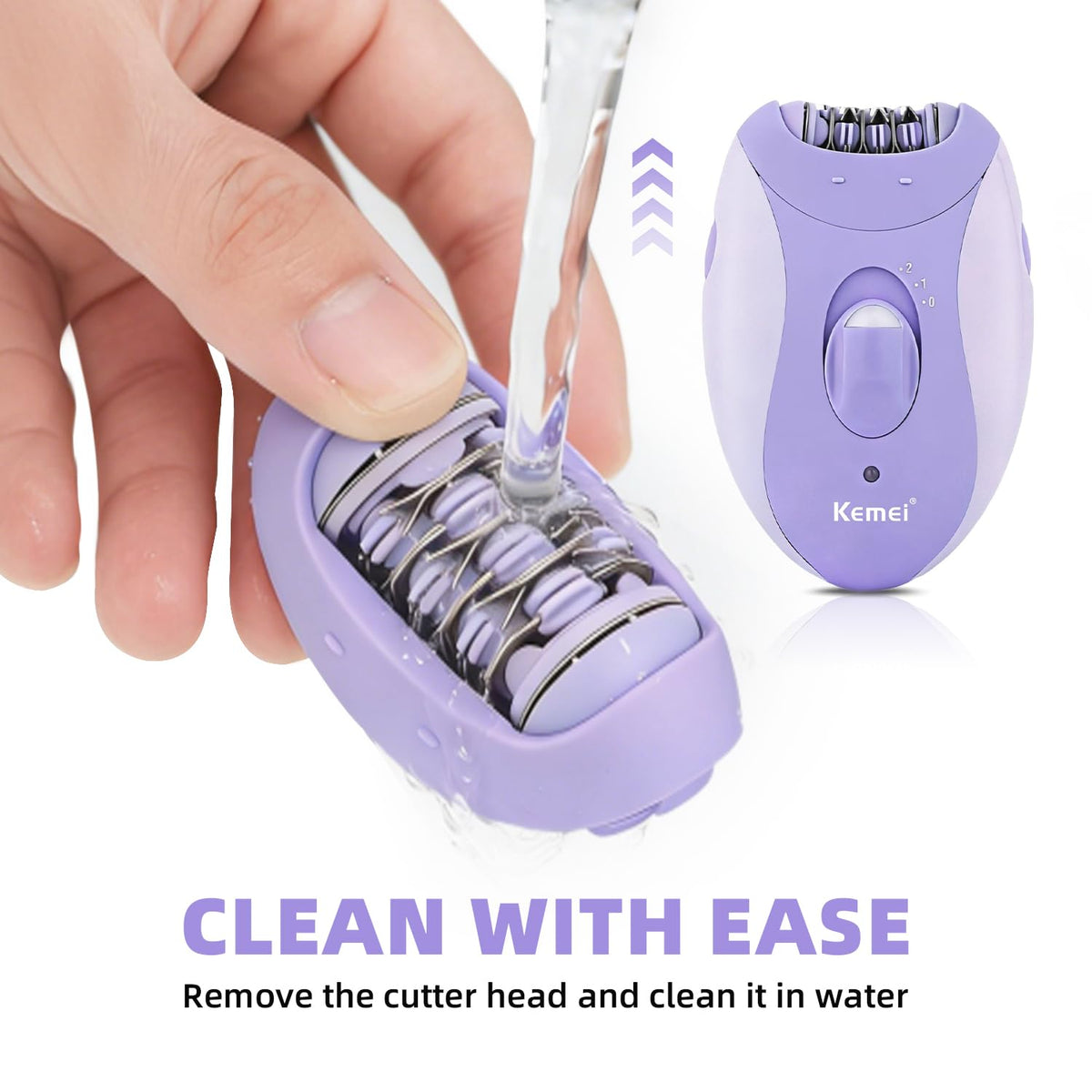 KEMEI 4 en 1 - Depiladora para mujer, para cara, piernas, brazos, km-6037