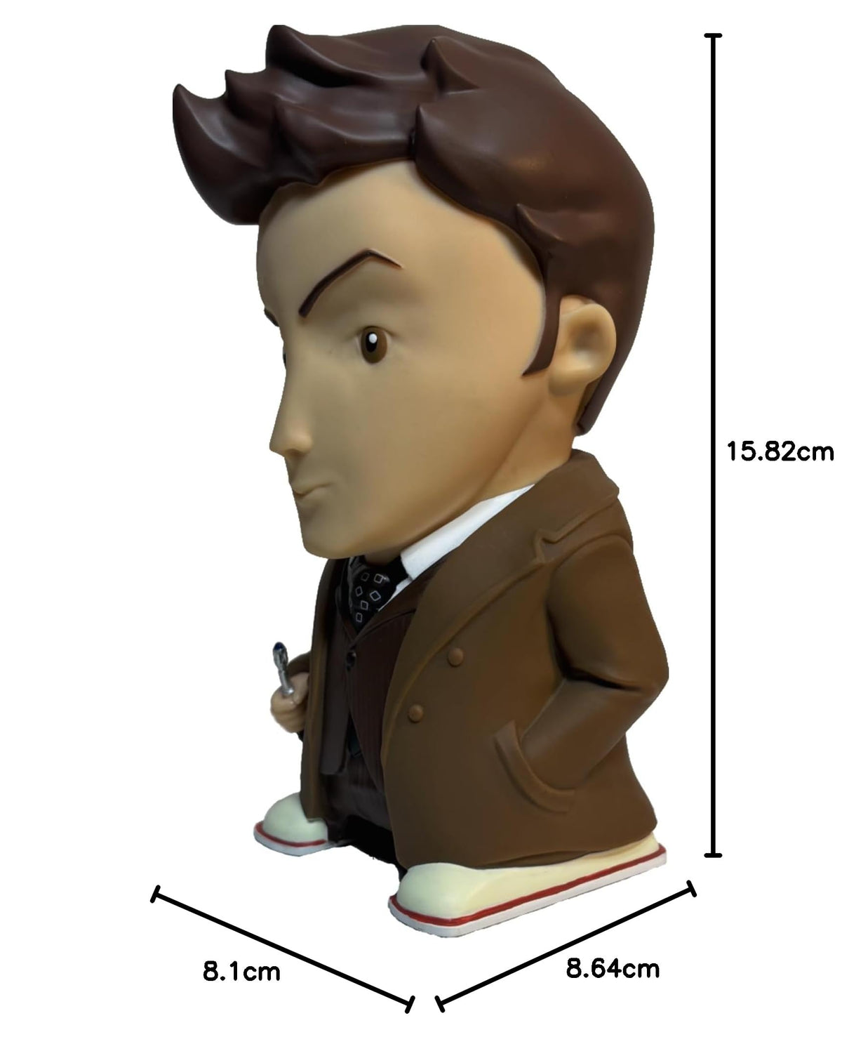 Altavoz Bluetooth FAMETEK Décimo Doctor de Doctor Who con Figura Parlante Seis Pulgadas y Citas Icónicas