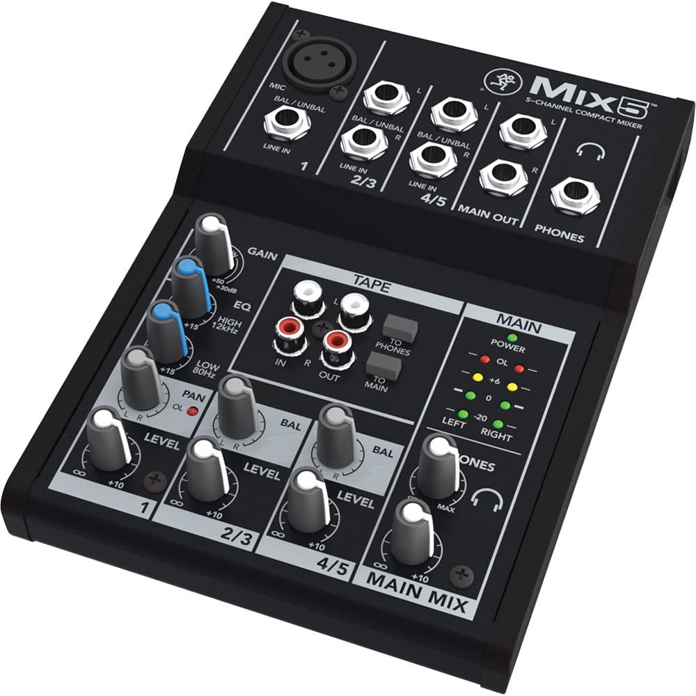 Mezcladora Mackie MIX5 5 Canales de Calidad Profesional