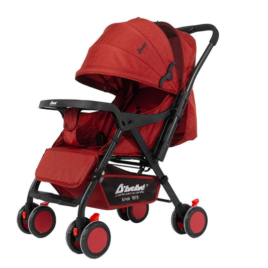 D´Bebé Carriola Baby BM Rojo - Manubrio ajustable a dos posiciones: posicion general y reversible - Respaldo con 3 posiciones de reclinado